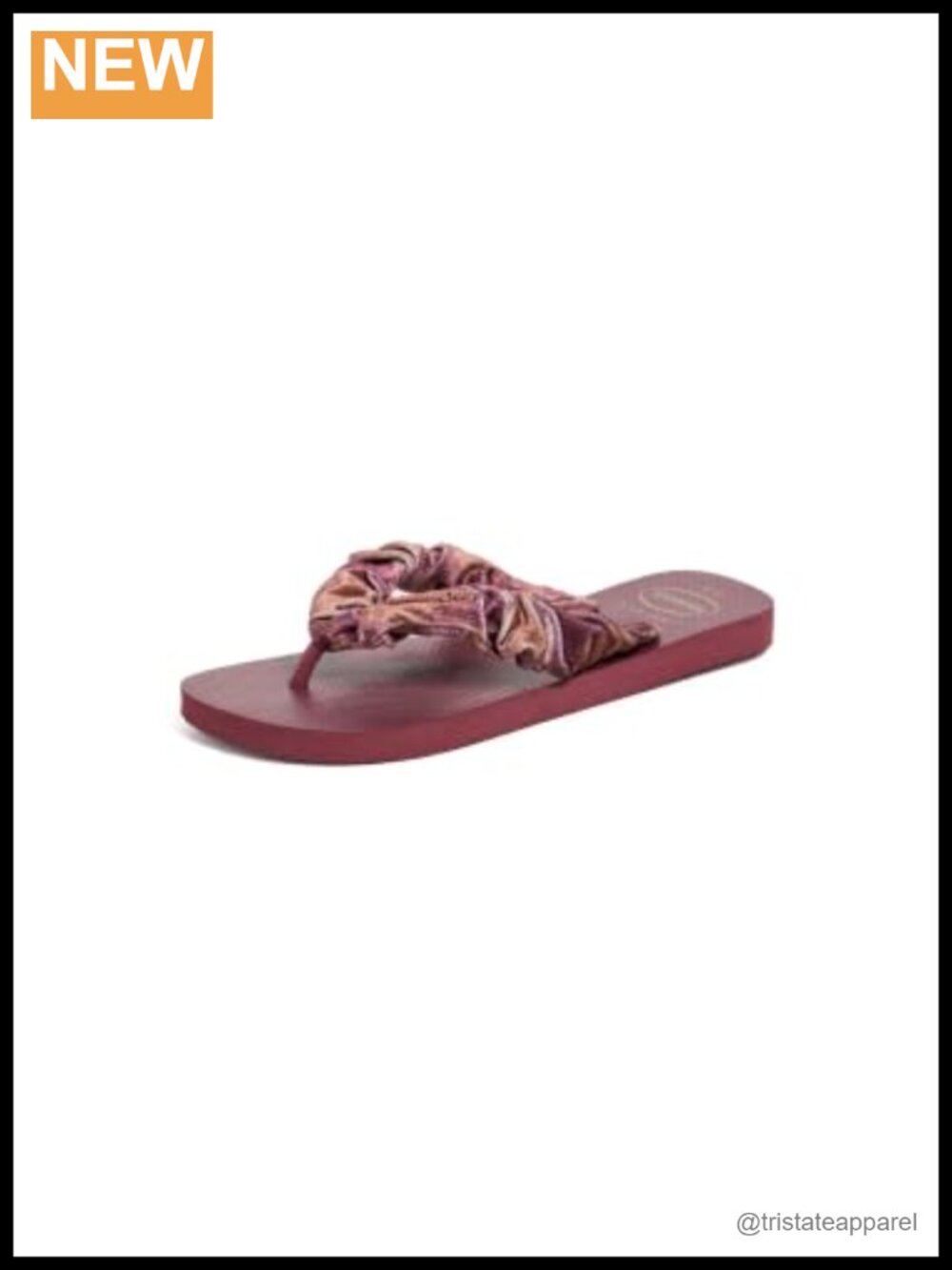 Havaianas Top Fall Flip Flop Sandals with Satin Velvet Scrunchie Accents